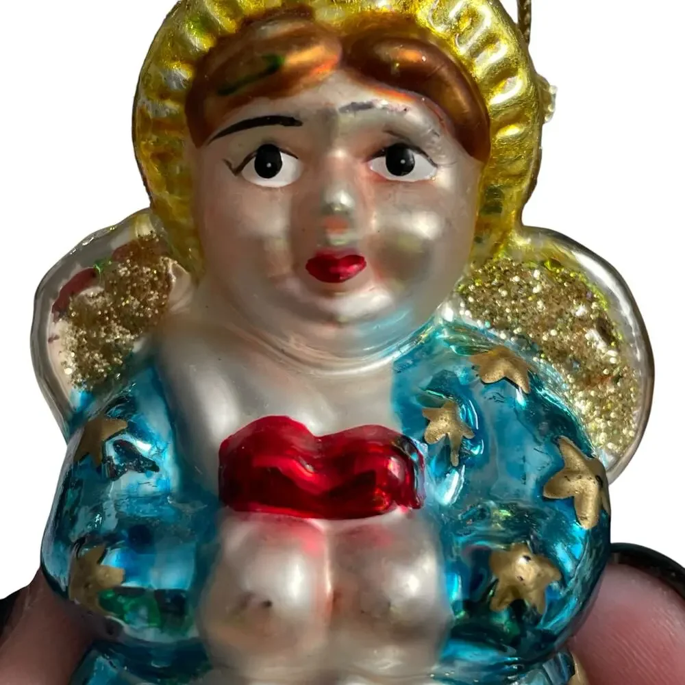 Thomas Pacconi Museum Series Angel Ornament Glass Christmas Retired Vtg READ